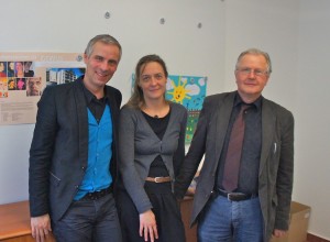 mit der Vorstandsvorsitzenden Yvonne Hlembold und dem Vostand Roland Deckert bei der GWG