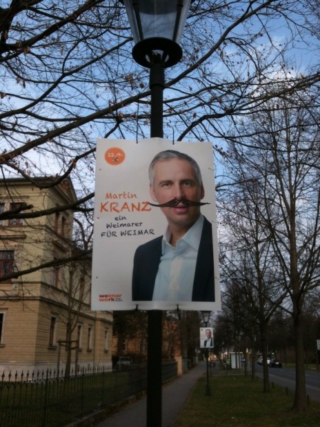 Martin Kranz mit Bart - gesehen an der Belvederer Allee.