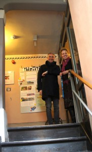 Mit Dana Fürnberg, Geschäftsführerin der Mal- und Zeichenschule im Treppenhaus in der Seifengasse.